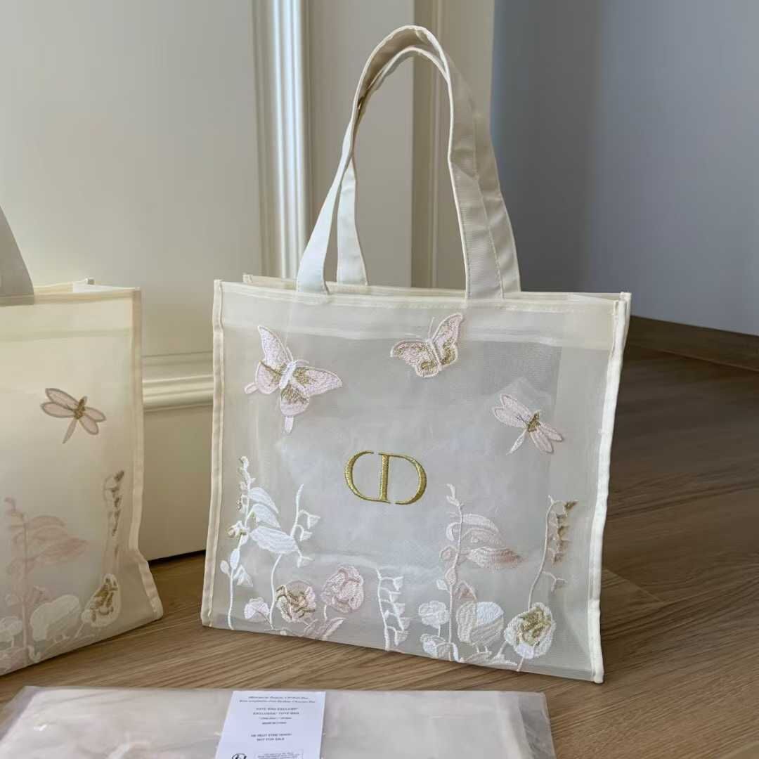 DIOR 蝴蝶刺繡網紗贈品袋