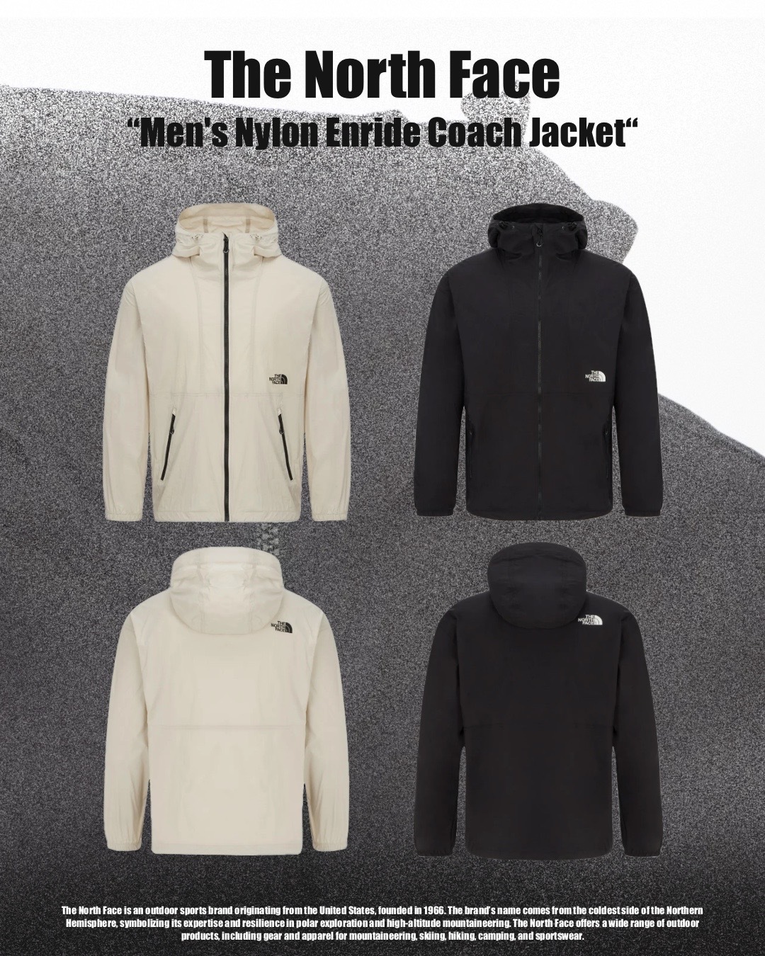 #韓國連線預購 The North Face Enride Jacket 立領連帽 輕薄外套 NJ3LR04 兩色