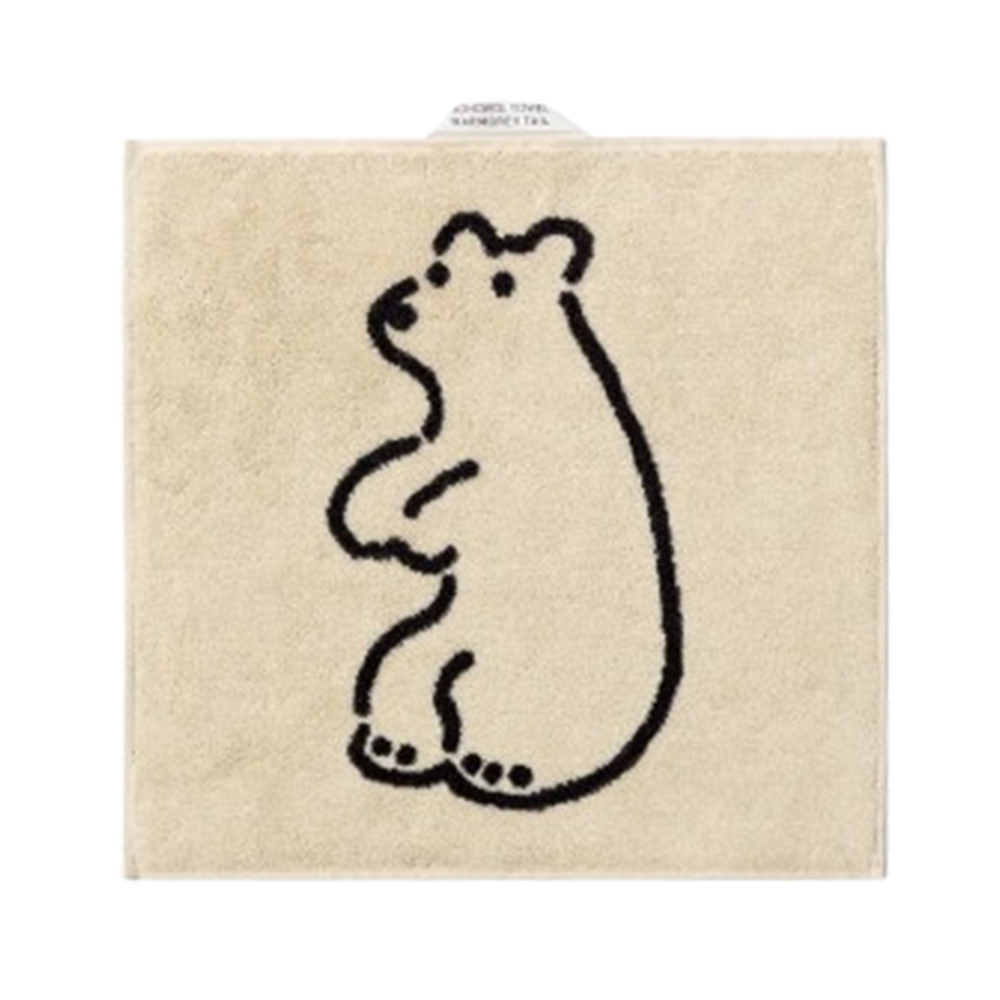 韓國WARMGREY TAIL 純棉擦手巾-奶油熊