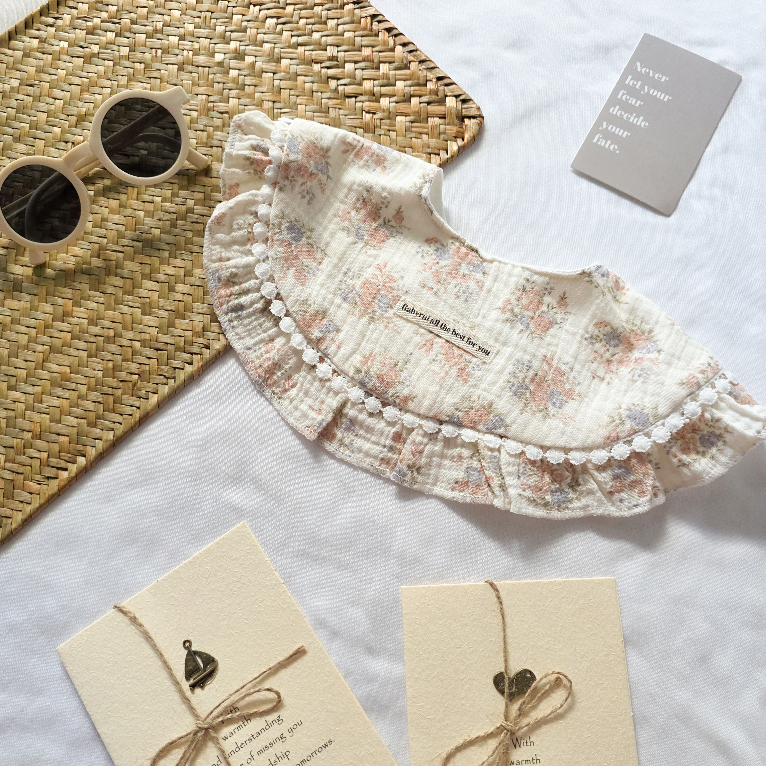 浪漫花花語-紗布口水巾/圍兜