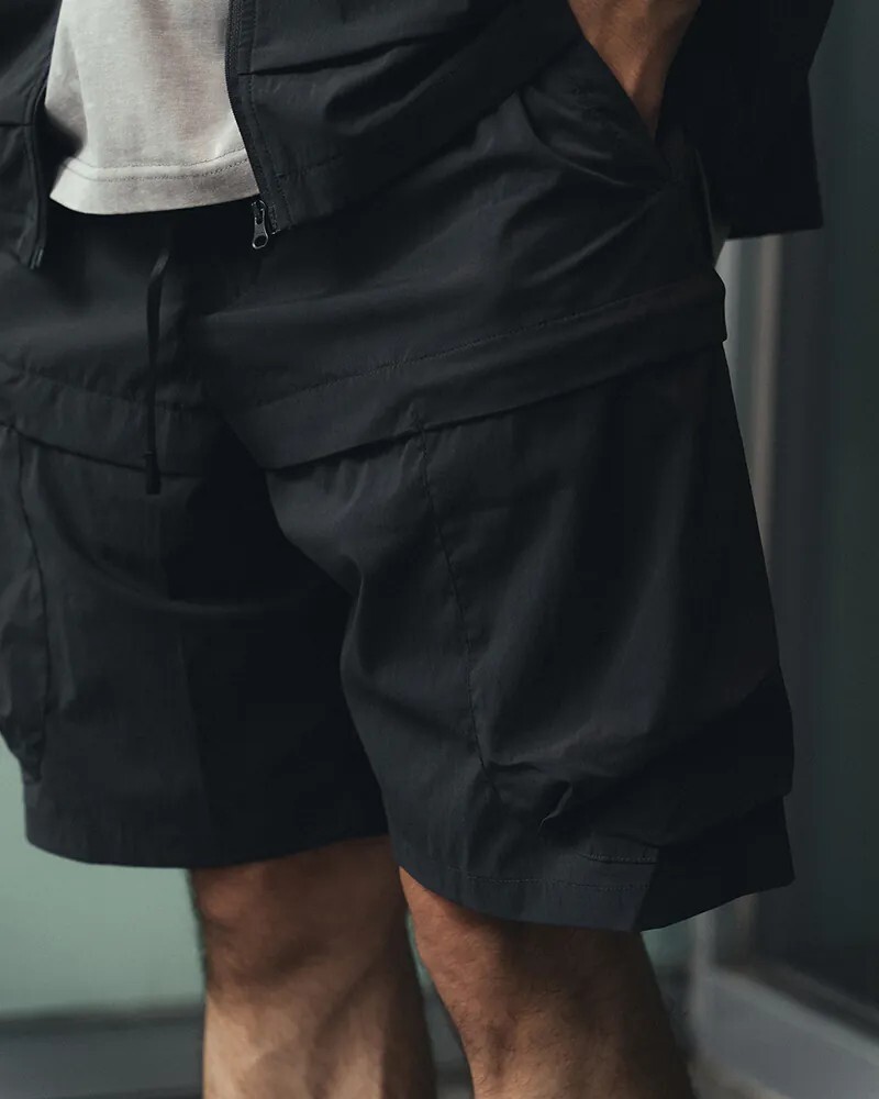 IDEALISM IDE N.Tech Shorts 機能 快乾 尼龍 短褲 深灰 淺灰
