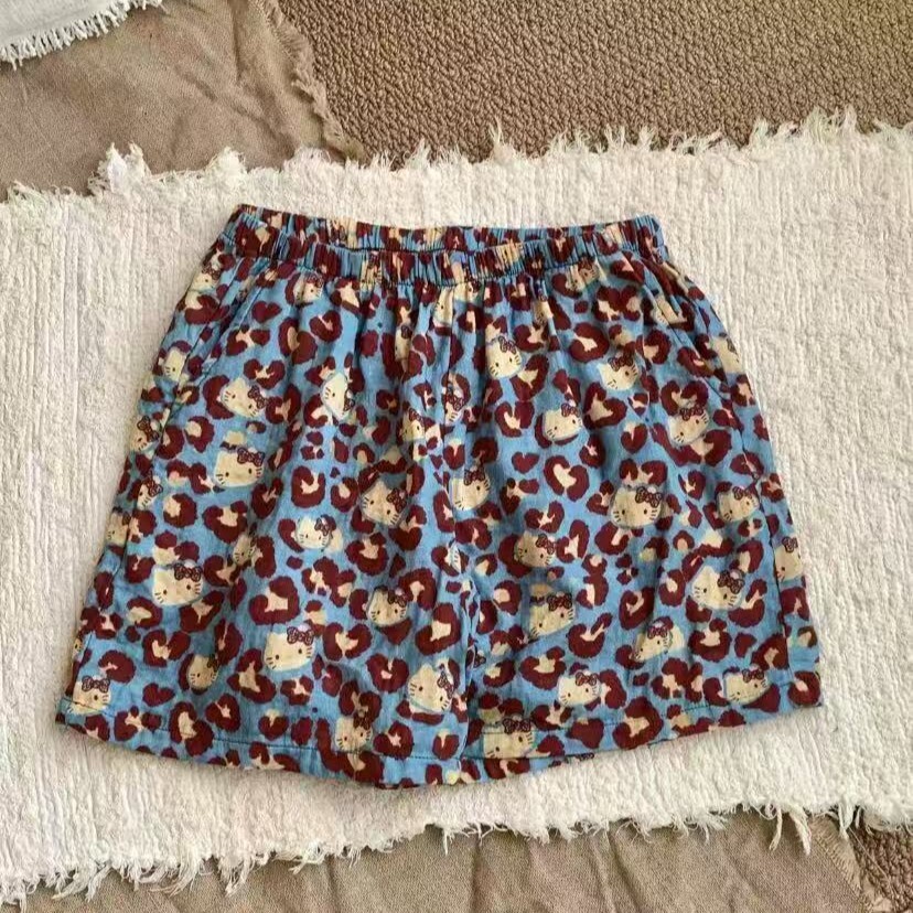 《6196》KT豹紋夏季睡褲