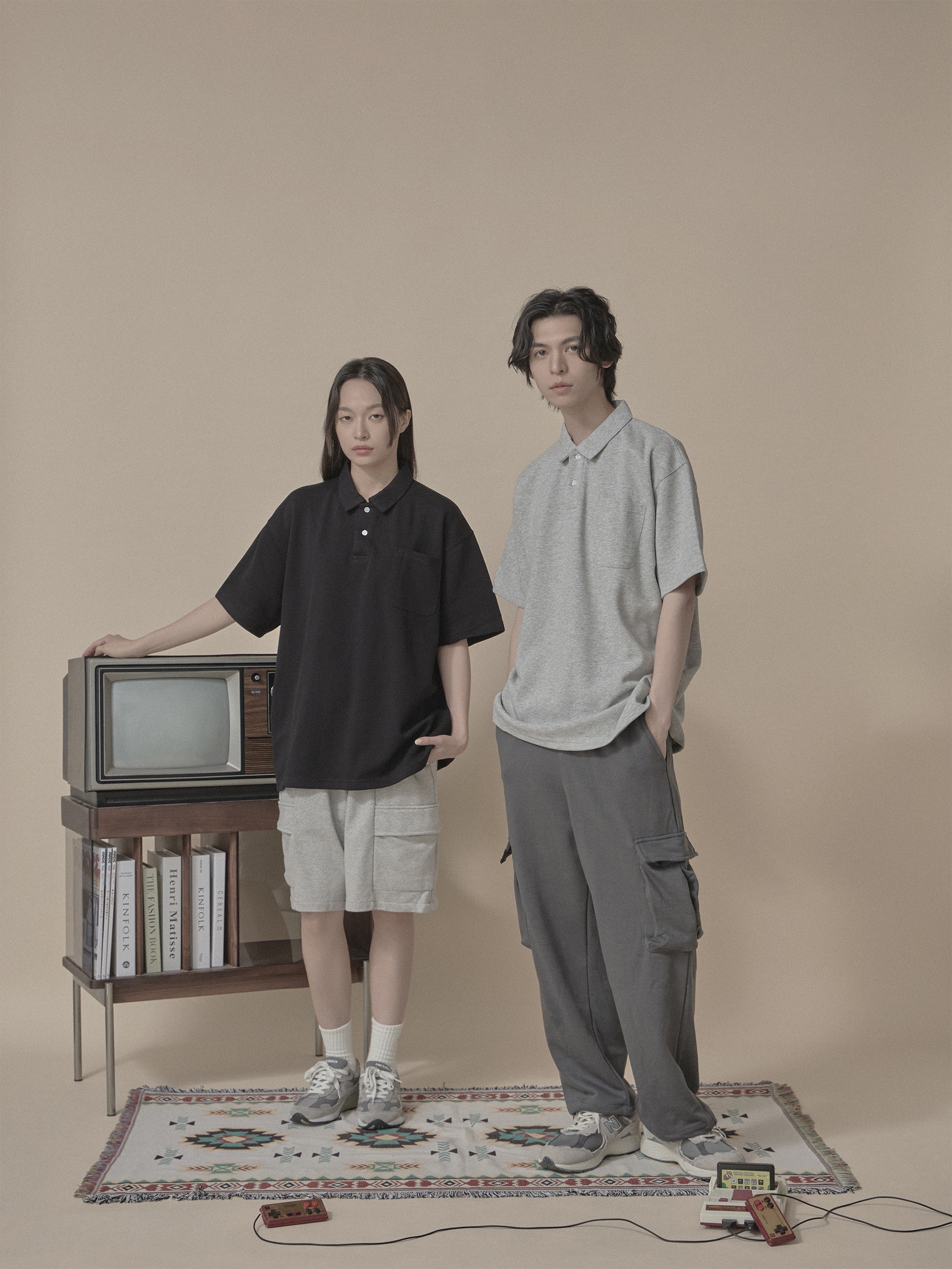 寬版棉質網眼POLO衫