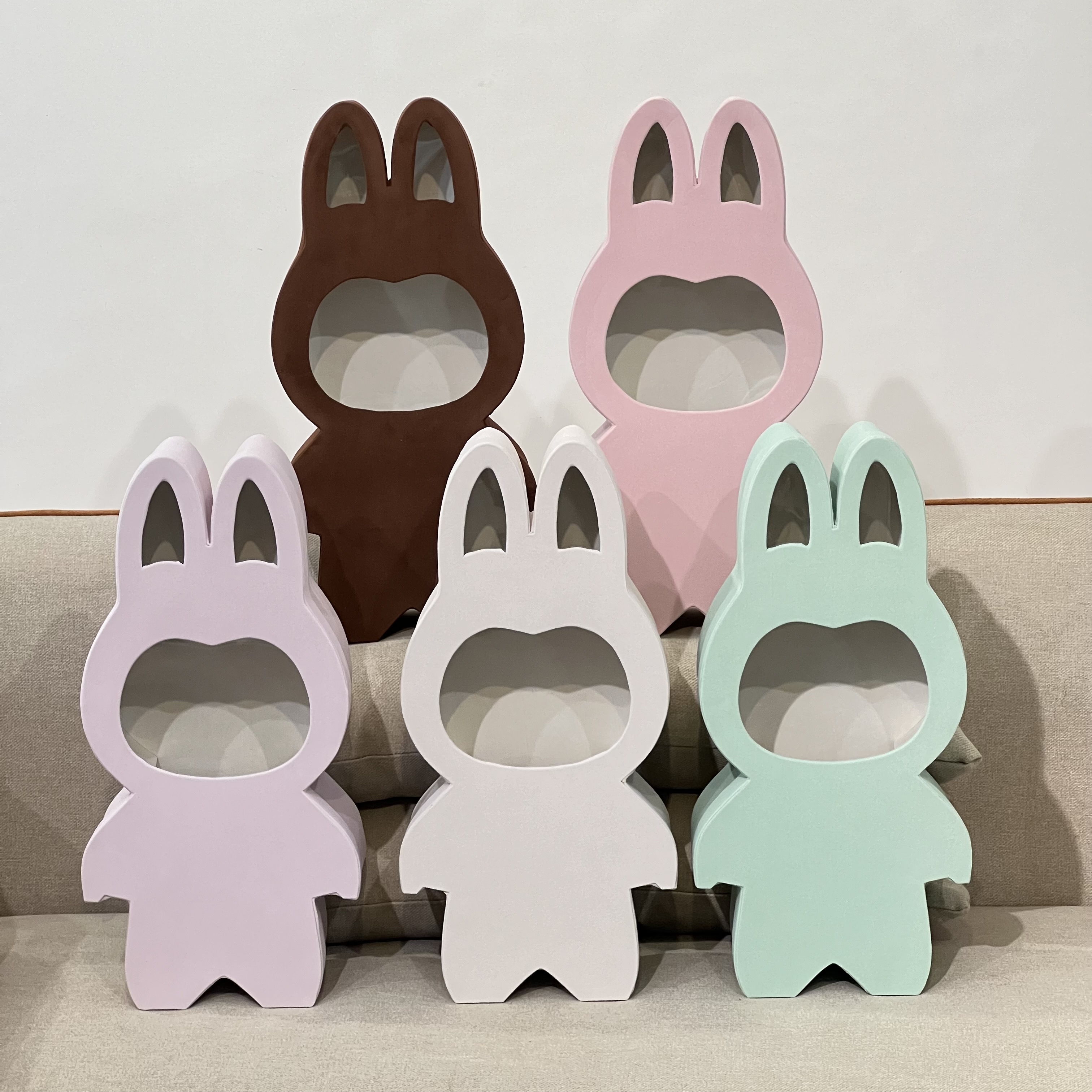 包裝 絨布紙盒 兔子造型 5色