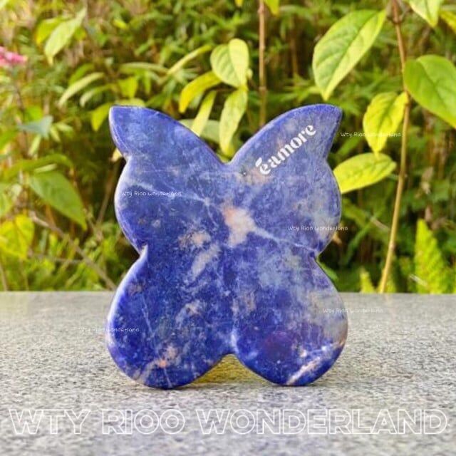 W052015 藍紋石蝴蝶晶石板