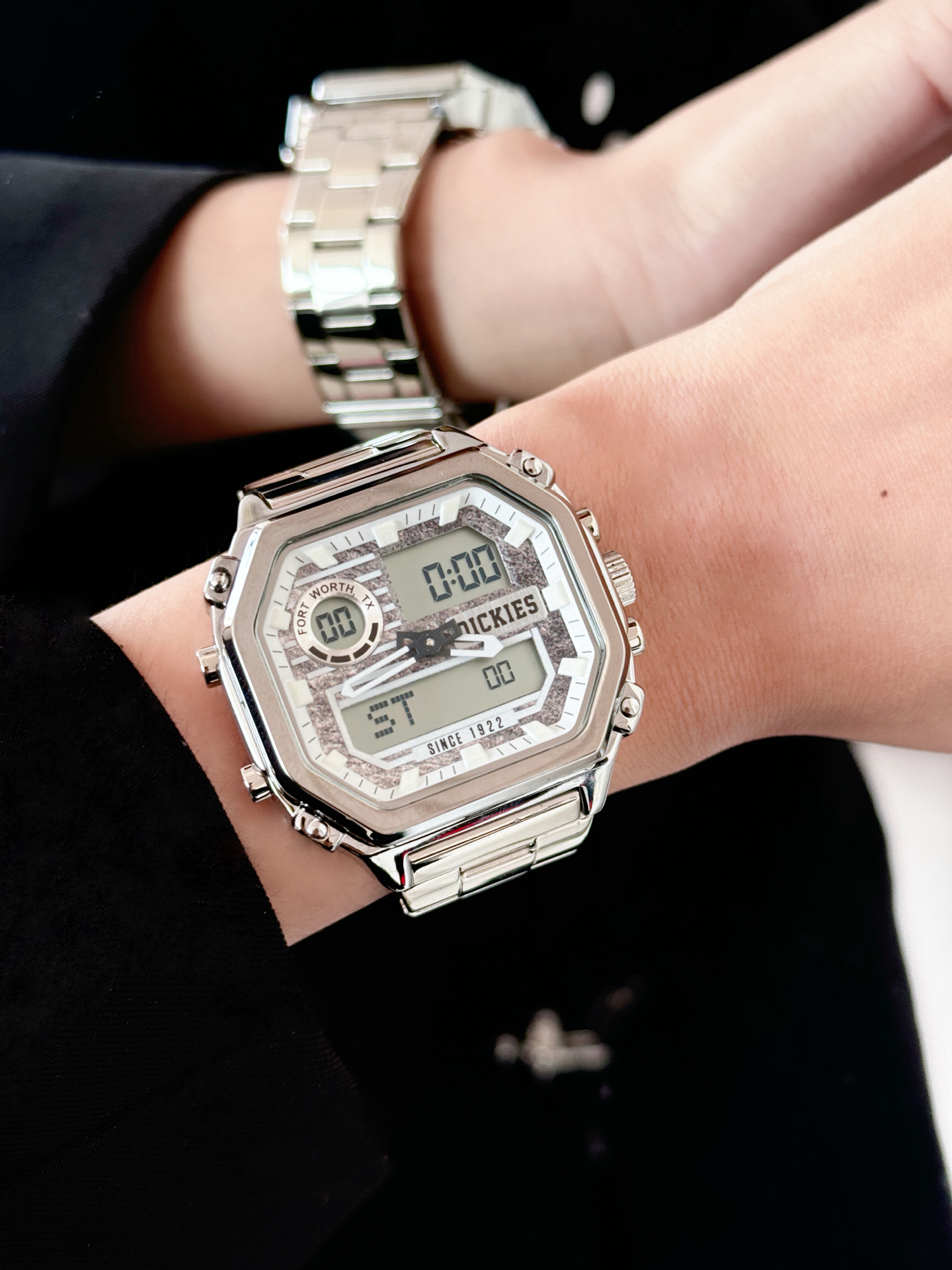 代購-Dickies 雙顯小方塊 石英機芯 防水夜光 手錶 4色