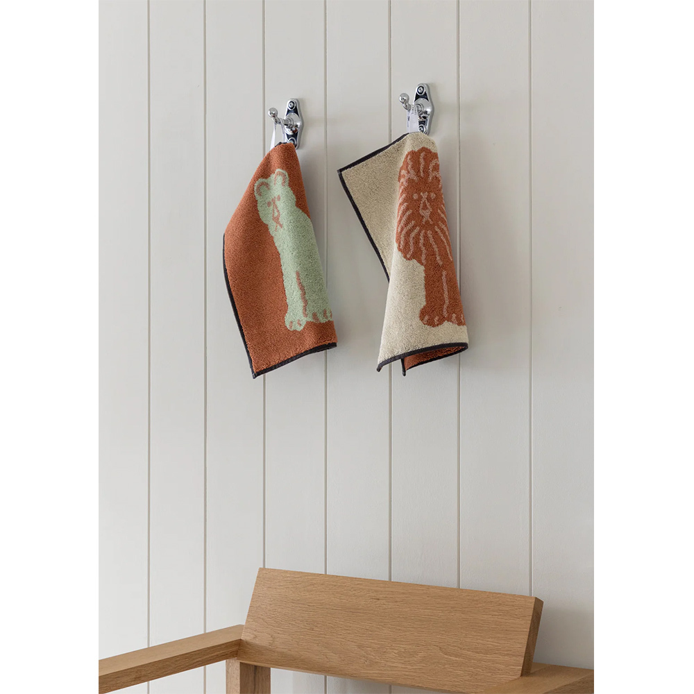 韓國WARMGREY TAIL 純棉擦手巾-奶油獅