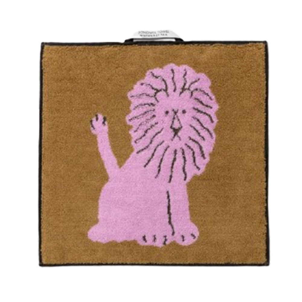 韓國WARMGREY TAIL 純棉擦手巾-粉紅獅