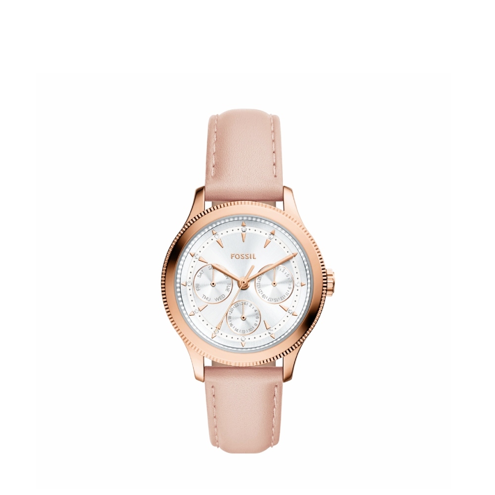 Brynn 簡約粉金柔霧皮革女錶 粉色真皮錶帶 38 MM BQW8021