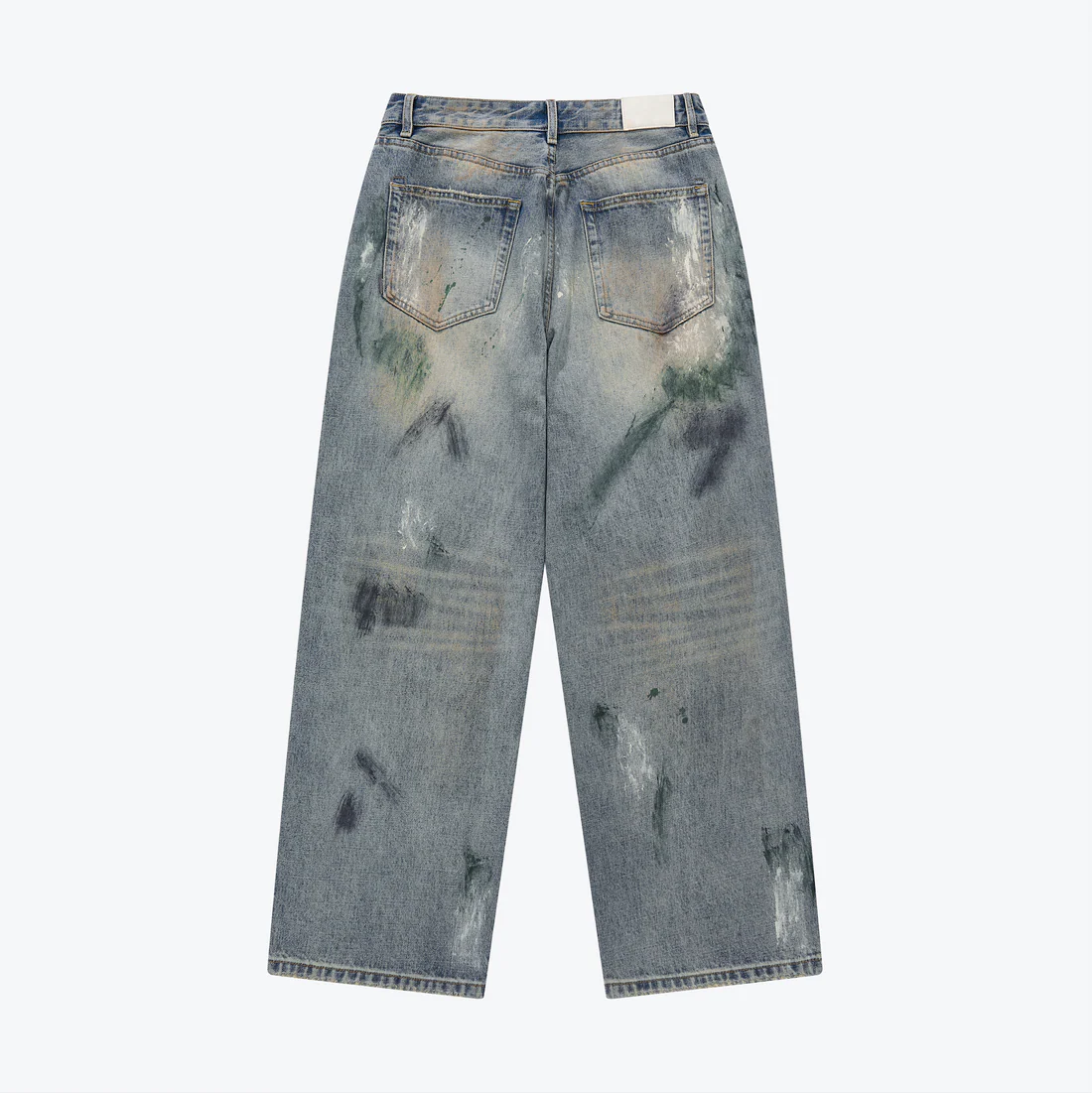 Sense Washed Paint Splattered Jeans - Blue| M24-44