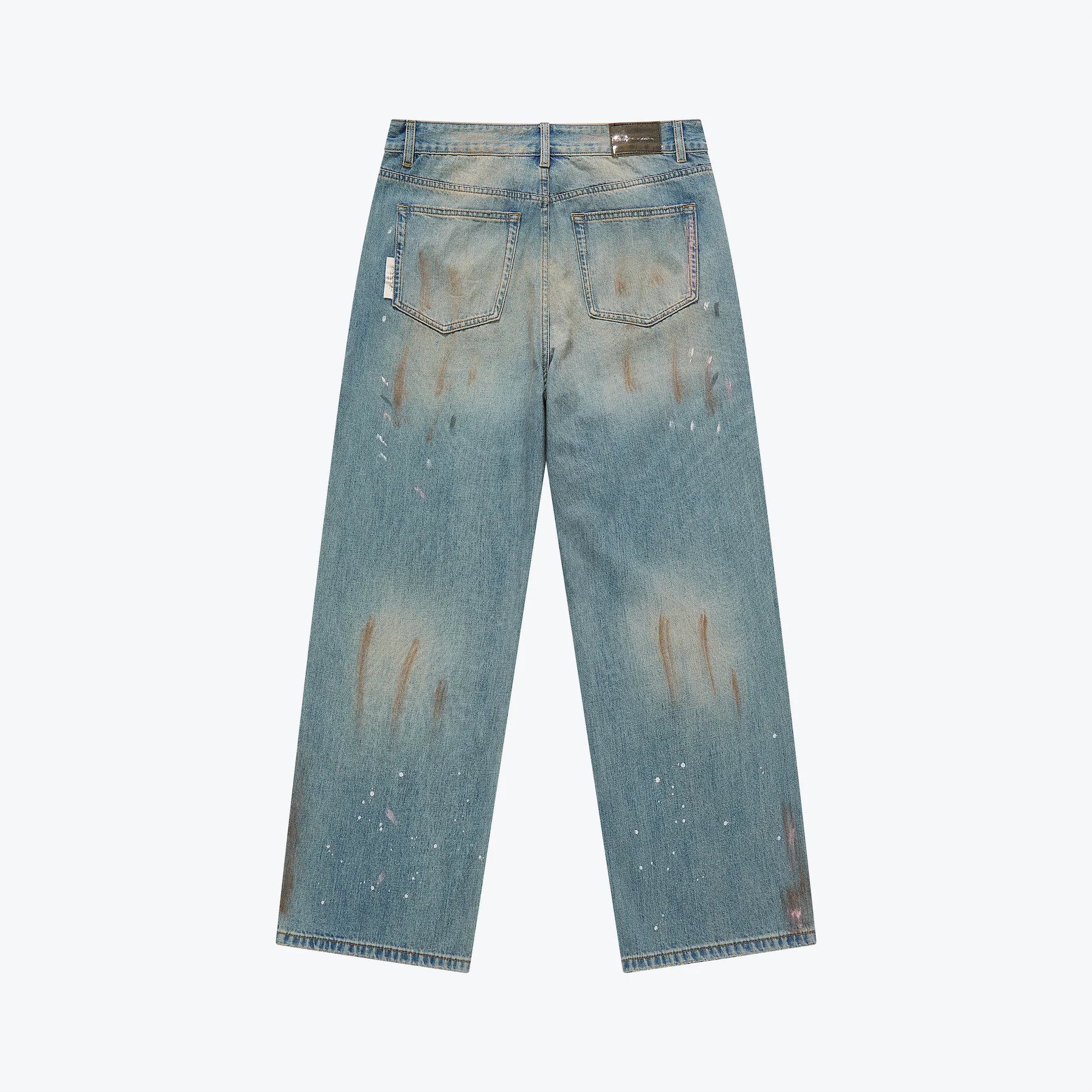 Sense Dirty Straight Loose Cut Jeans - Wash Blue| M25-39
