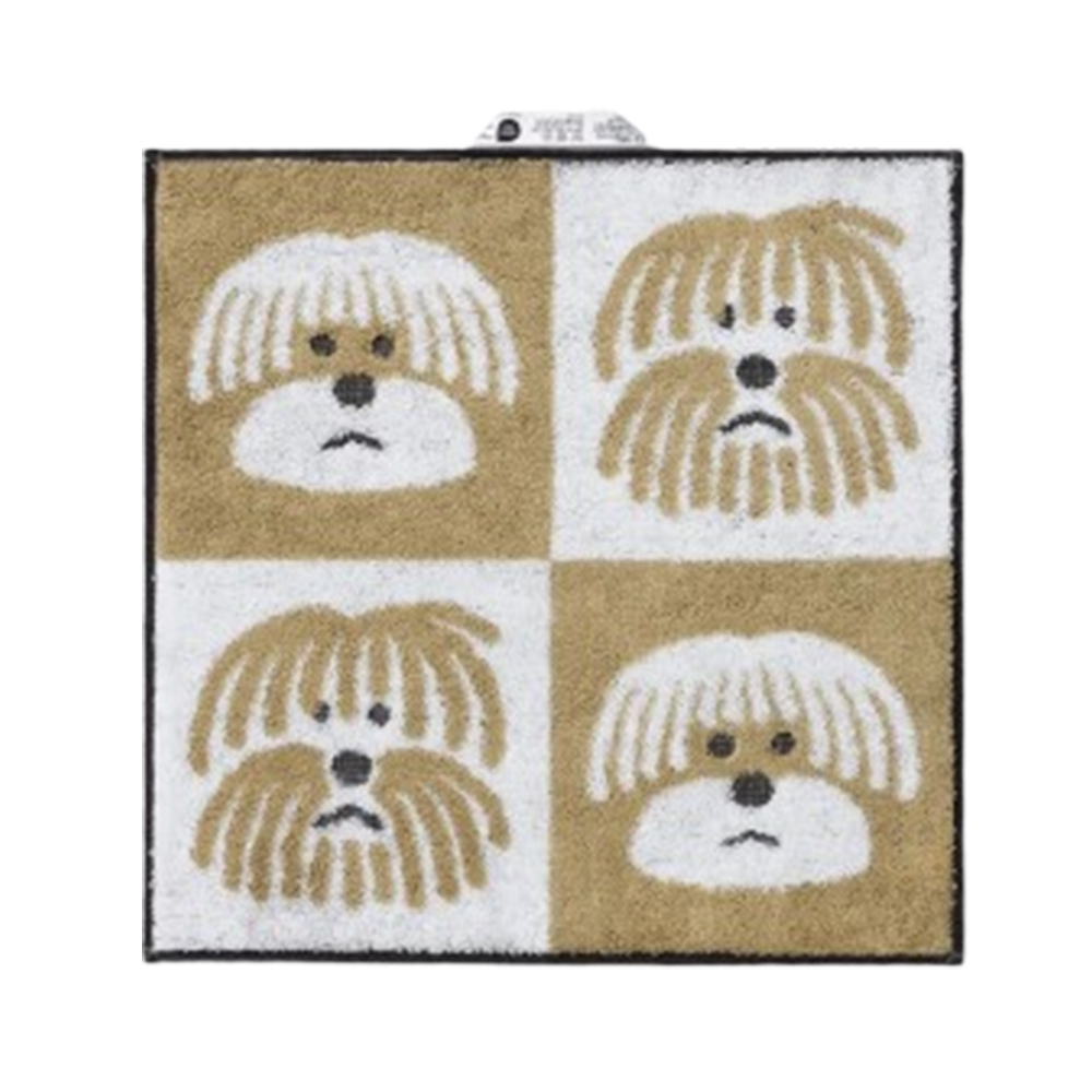 韓國WARMGREY TAIL 純棉擦手巾-摩卡狗狗