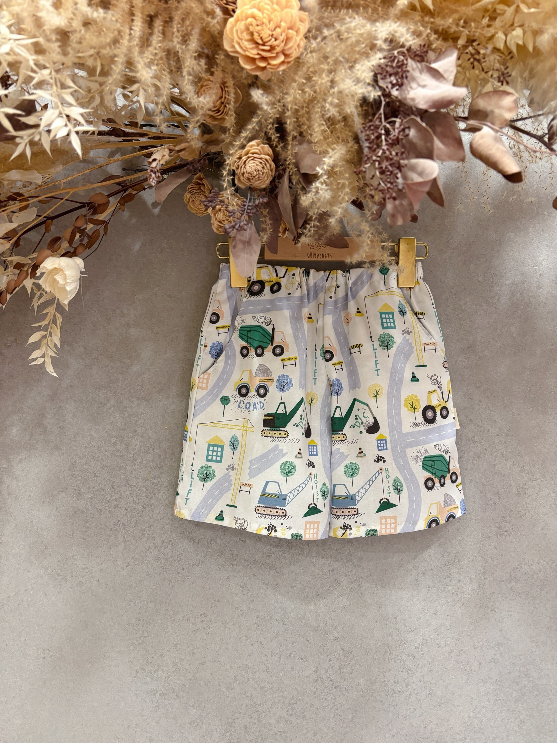 挖土機 口袋短褲(100)