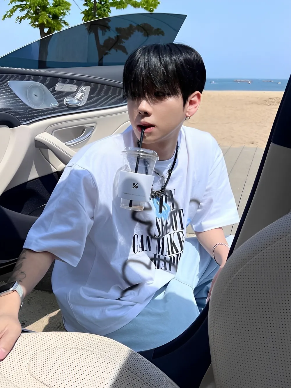 噴墨 花花 花卉 街頭 設計 短袖