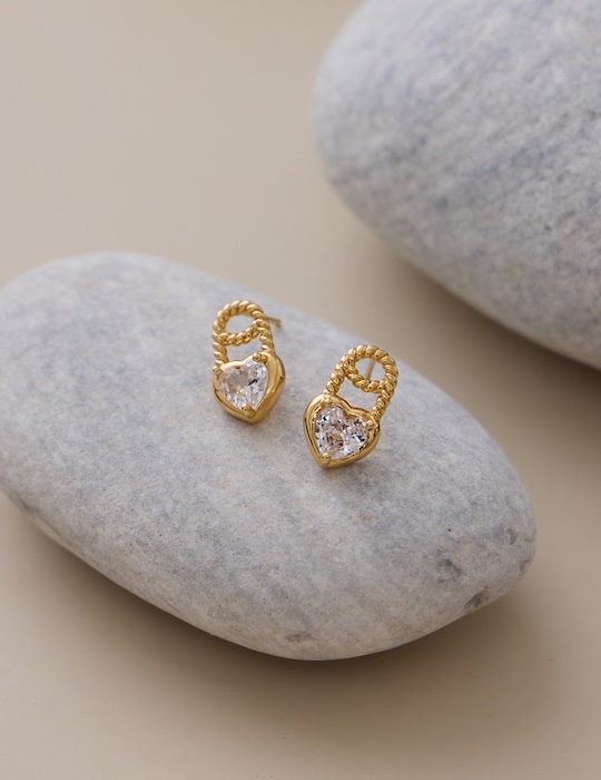 麻花心鑽。銀針耳環