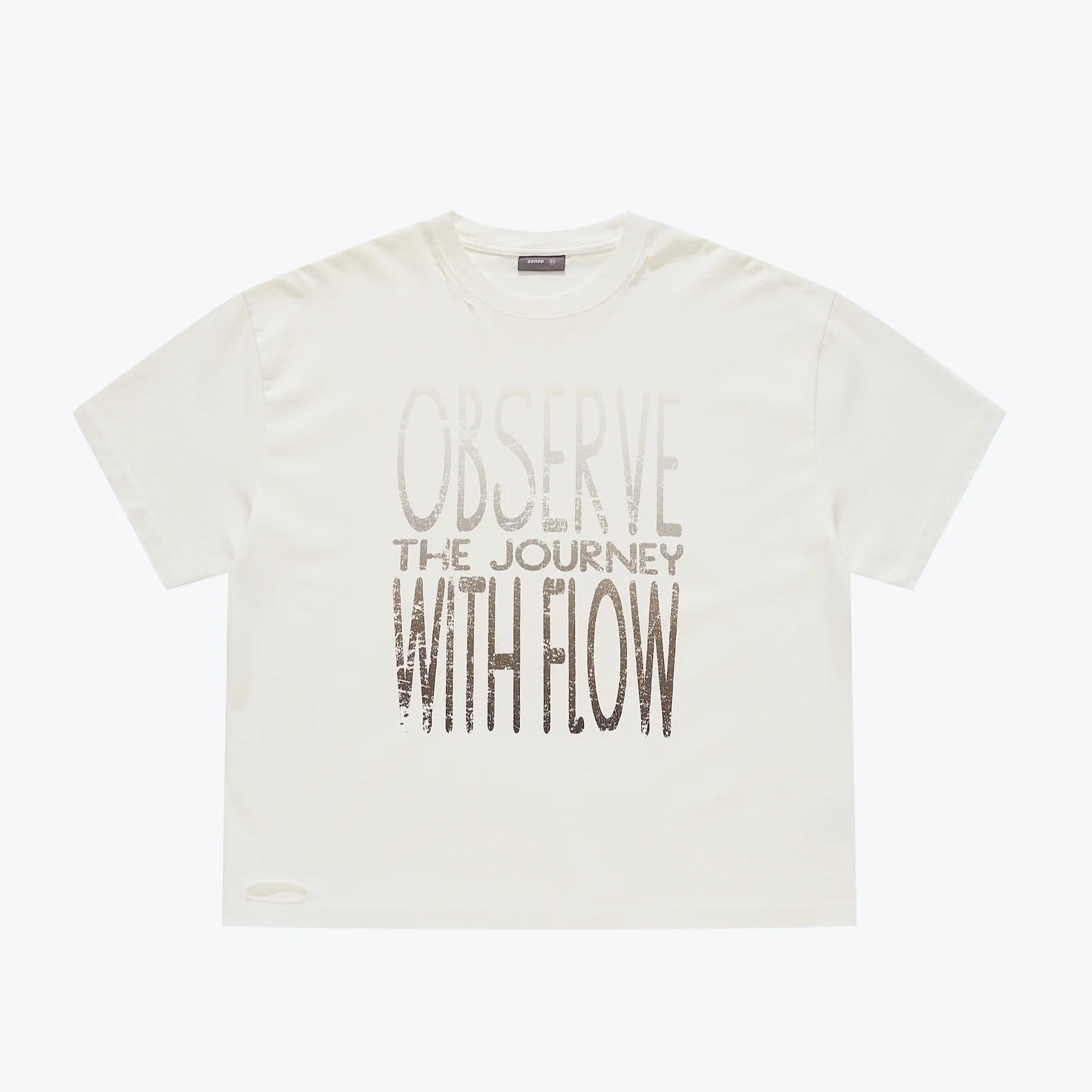 Sense Vignette Print SS  - White| M25-T18