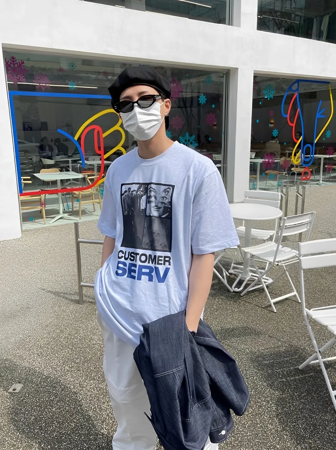 SERV 藝術 風格 寬鬆 短袖