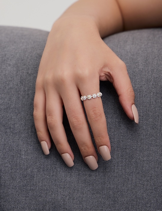 【925純銀】環花雛菊可調式戒指