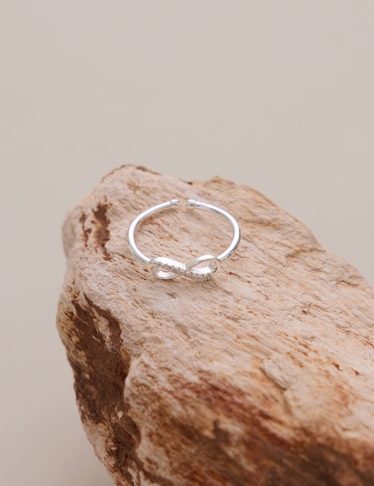 【925純銀】無限微光可調式戒指