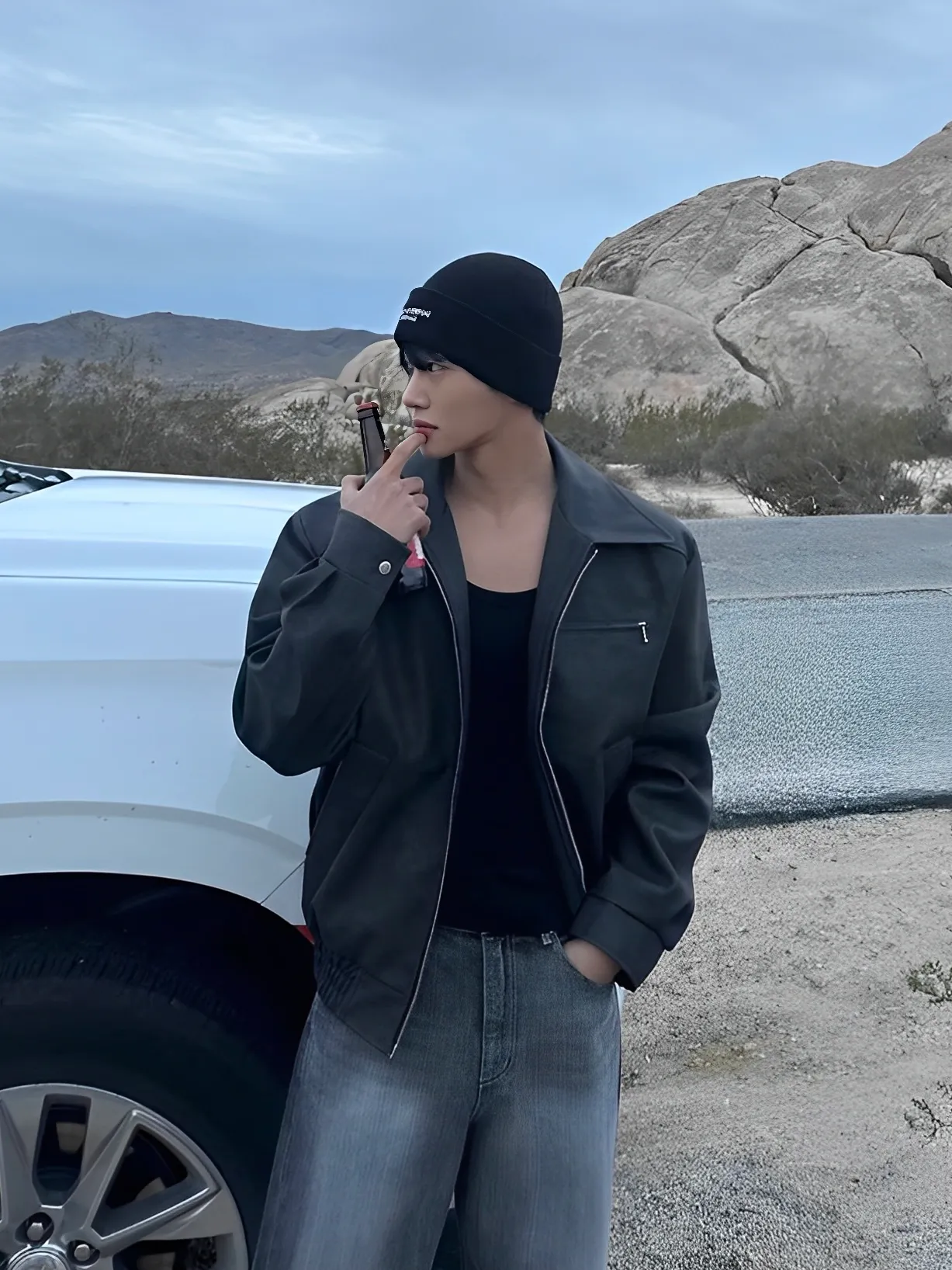 金屬 拉鍊 修身 短款 皮革 外套 皮外套