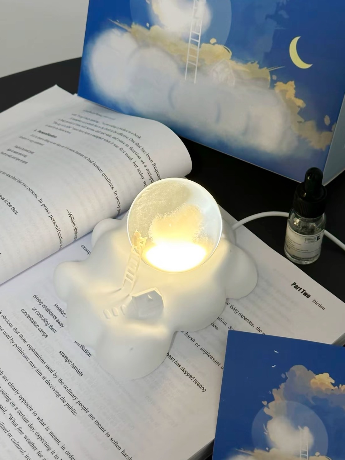 食夢者 可發光 水晶球 雲朵小夜燈 禮盒裝