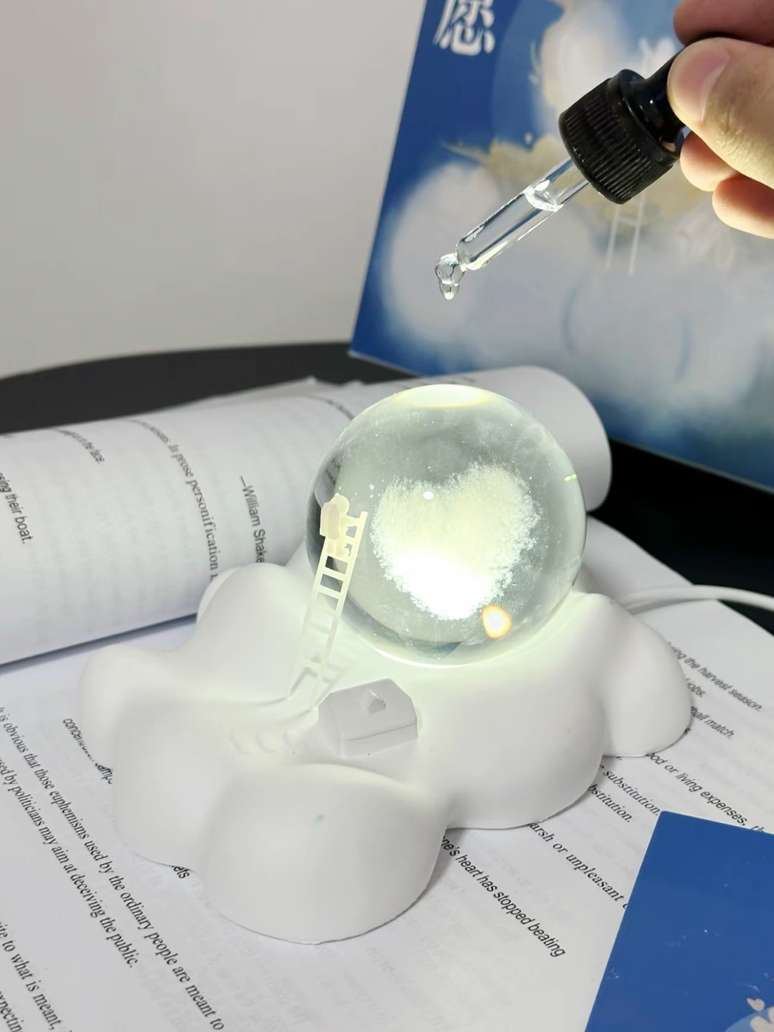 食夢者 可發光 水晶球 雲朵小夜燈 禮盒裝