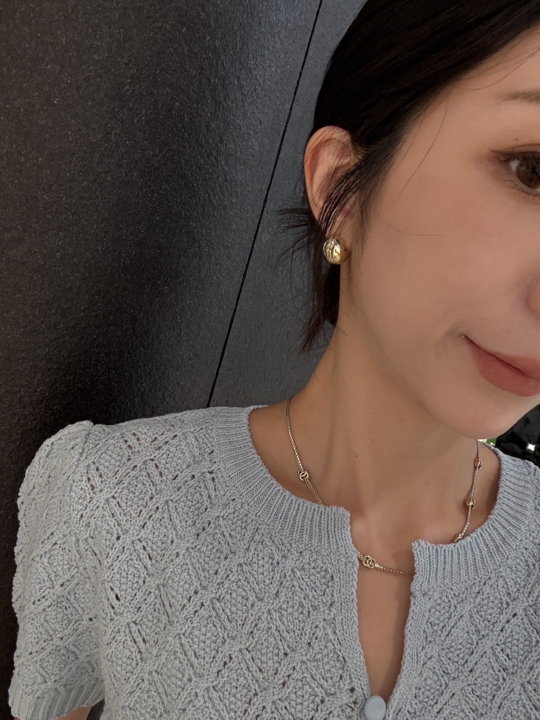 【正韓連線款】小金球耳環（純銀耳針）