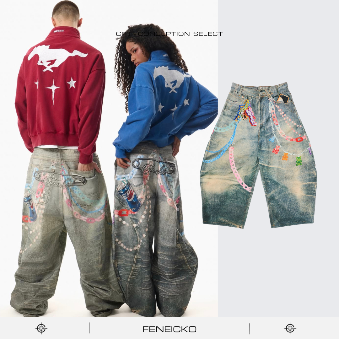 パンツ Fenicko POLYCHROME GUMMY DENIM PANTS FEINICKO POLYCHROME GUMMY DENIM PANTS