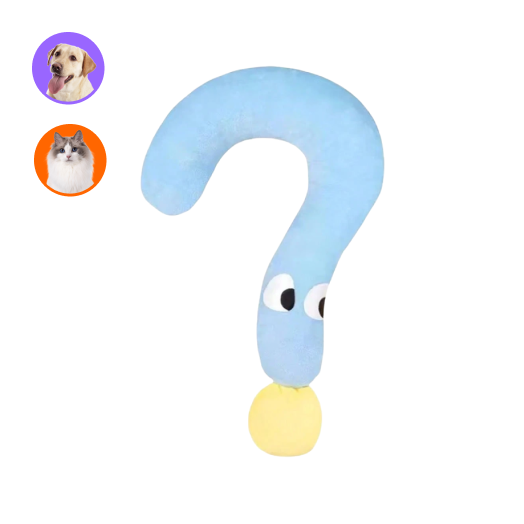四季通用可水洗問號寵物頭枕