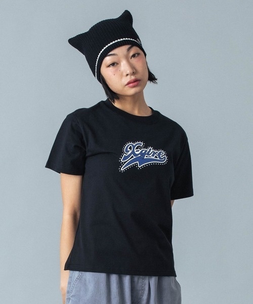 X-girl RHINESTONE AND LOGO S/S TEE