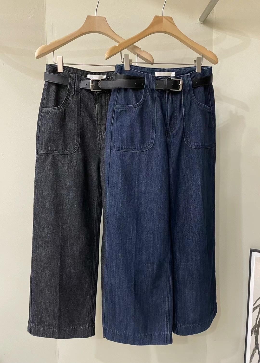 TC260  雙袋帶皮帶牛仔褲(秋冬布料款)