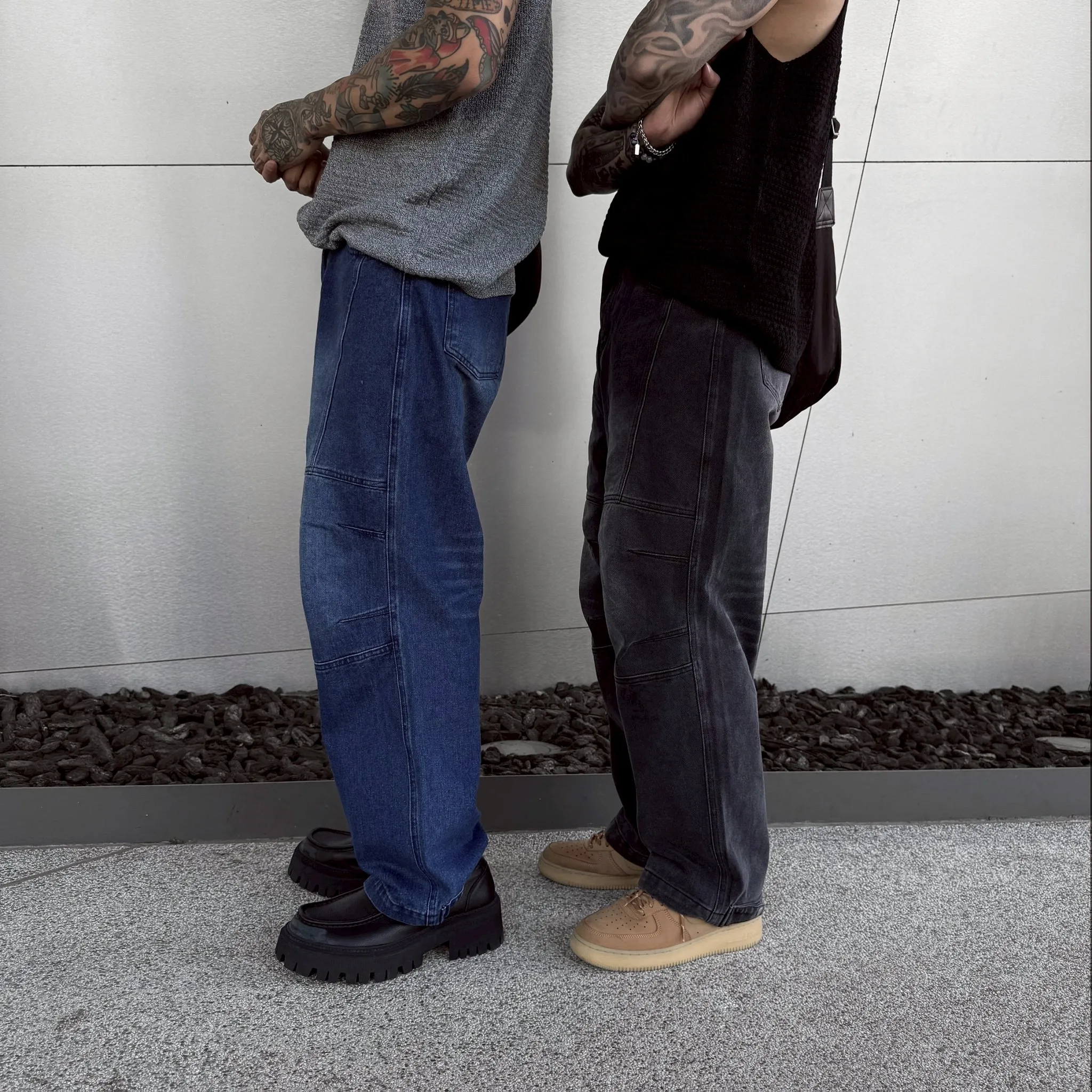 BAGGY JEANS 街頭 重磅 水洗 寬鬆 牛仔 長褲