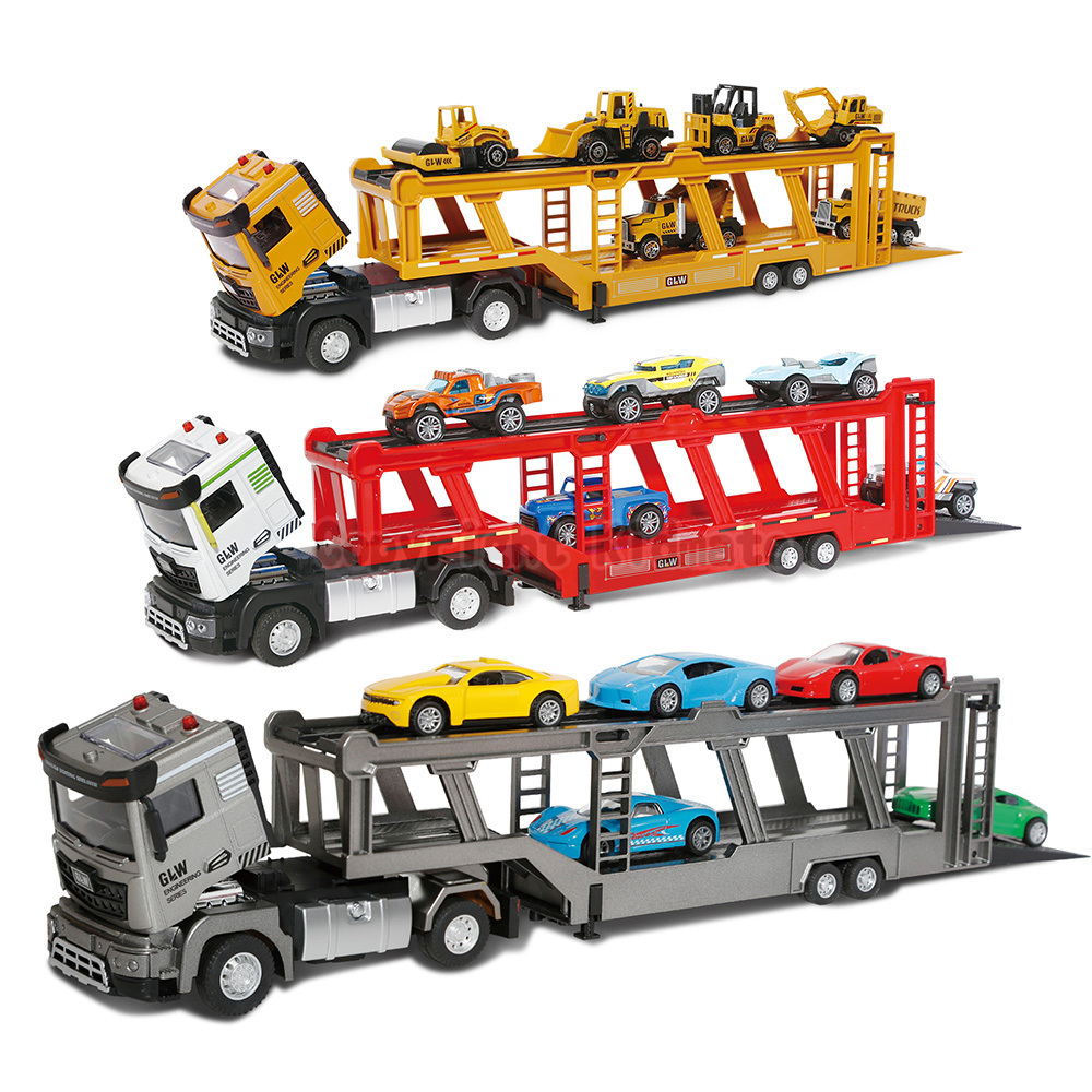 《 KIDMATE 》 1:40合金迴力運輸車(含小車)(隨機出貨)