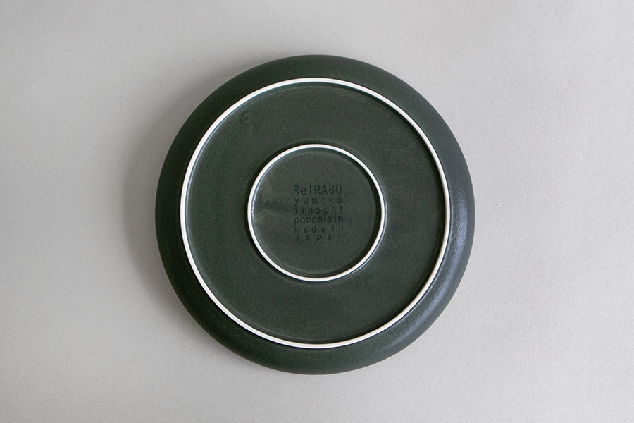 yumiko iihoshi porcelain - ReIRABO series 21.5cm圓盤 / 冬夜灰