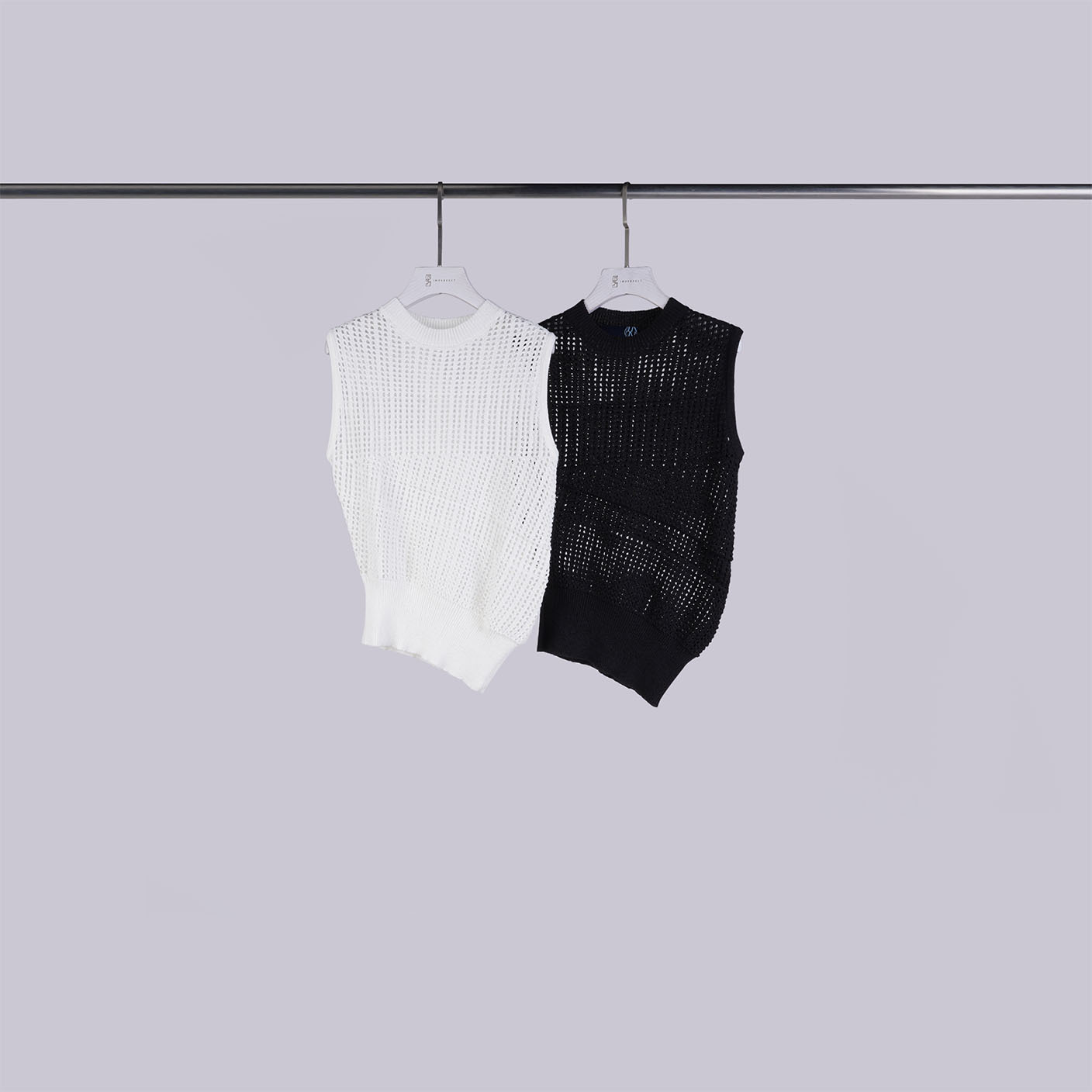 設計感不規則拼接洞洞背心 | 2色