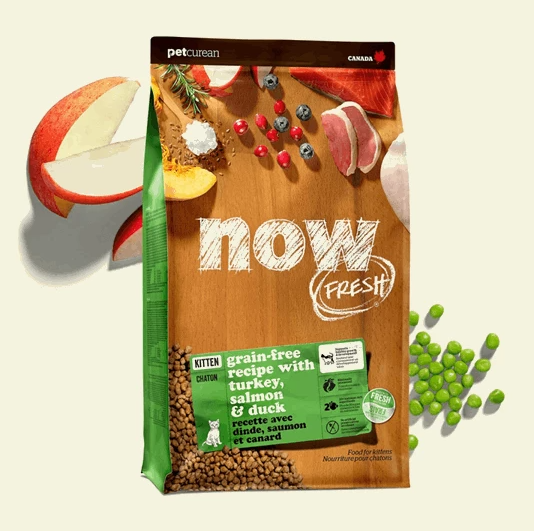 NOW FRESH! 無穀物火雞，三文魚，鴨肉 幼貓配方 16LB