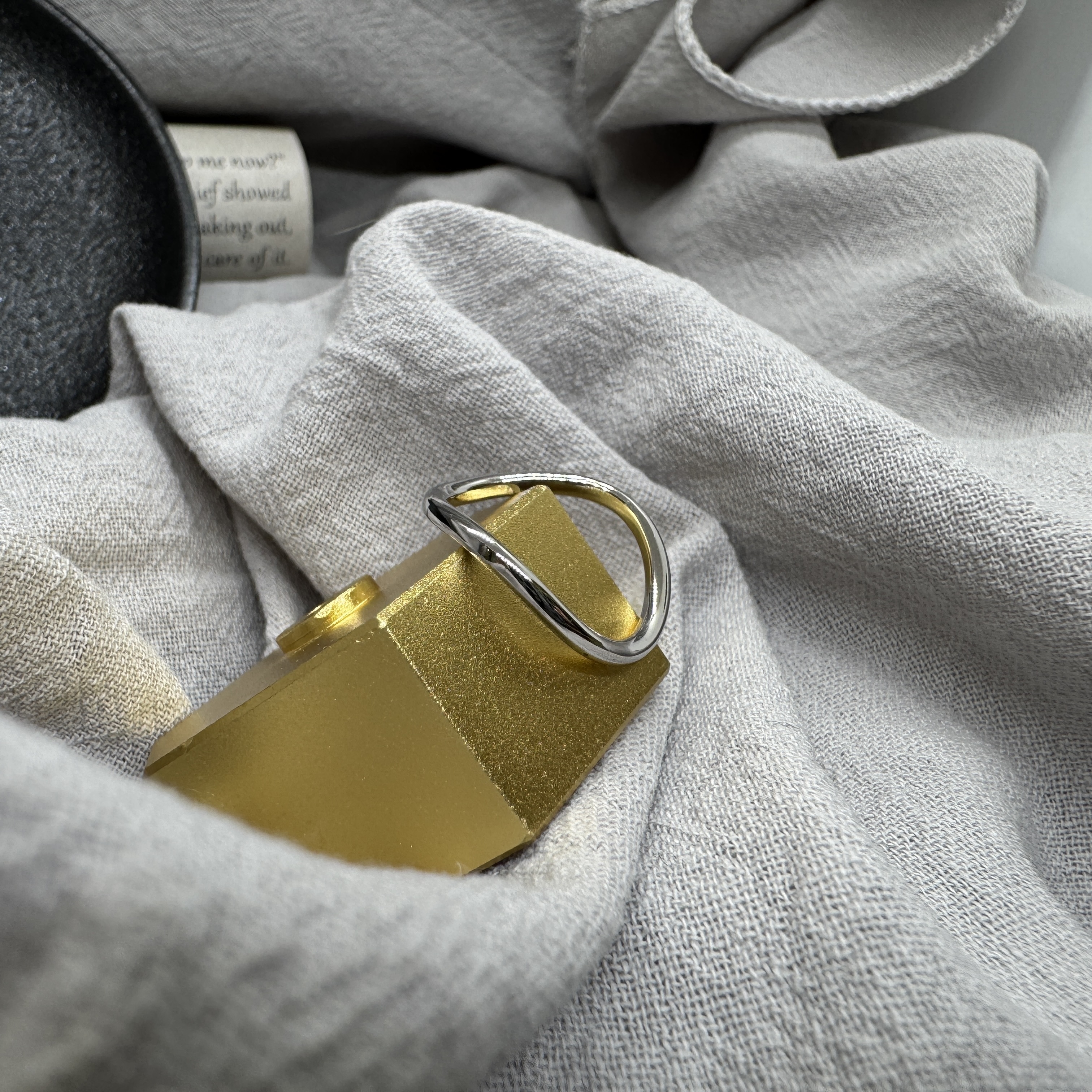 月川戒 - 純銀戒指