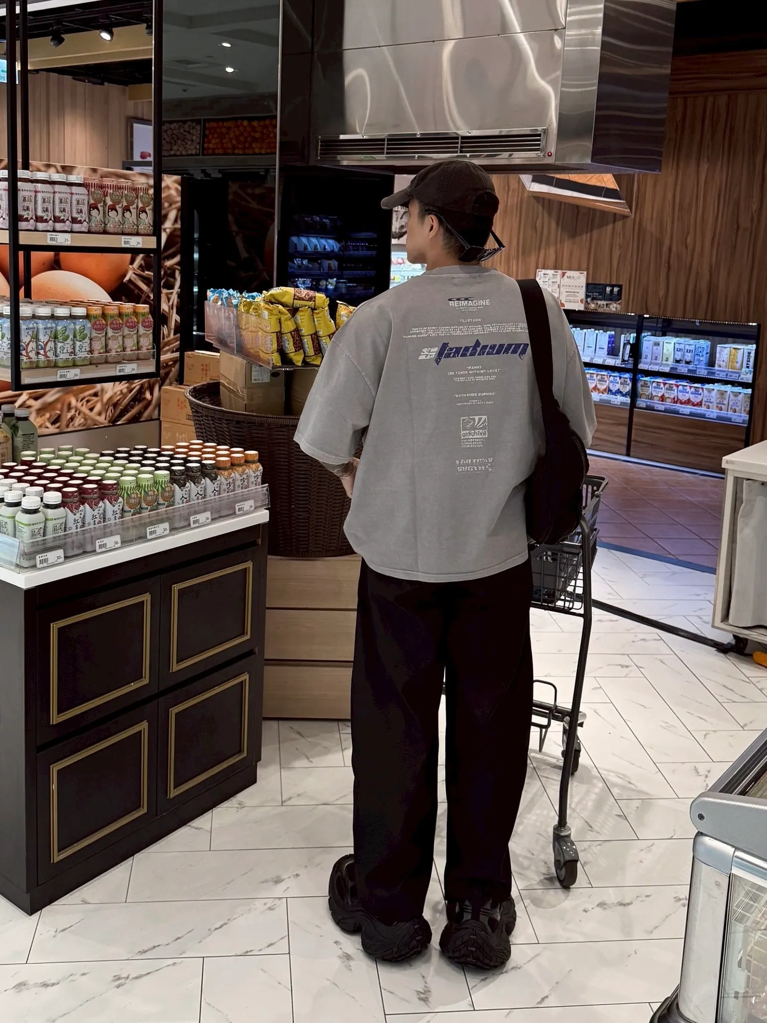 街頭 重水洗 英文 寬鬆 五分 短袖