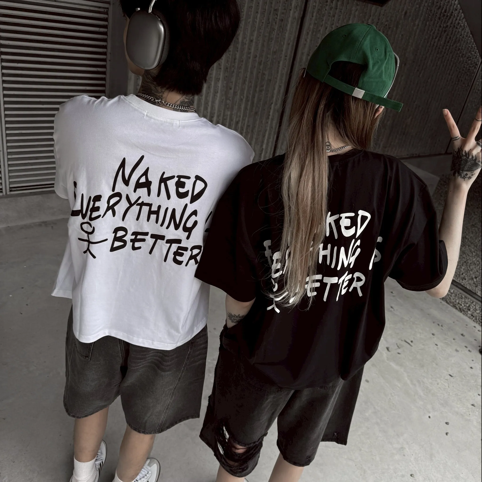 BOXY 寬短 草寫 英文 寬鬆 短袖