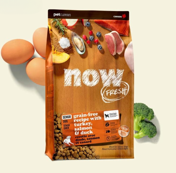 NOW FRESH! 無穀物老犬配方 - 火雞，三文魚，鴨肉 22LB
