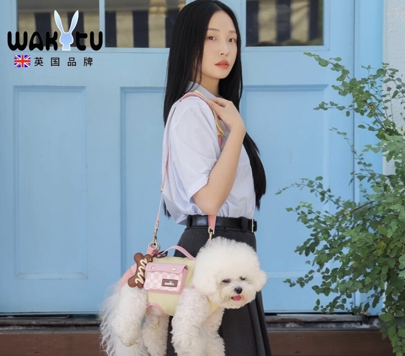 WAKYTU宠物包包 甜甜圈便捷式单肩斜挂