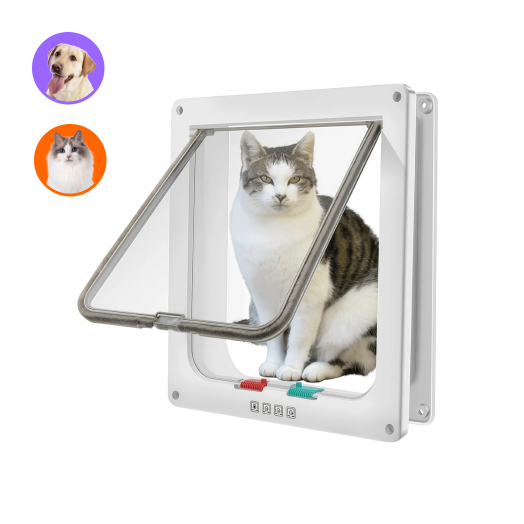 磁性自閉式可上鎖的紗門寵物門