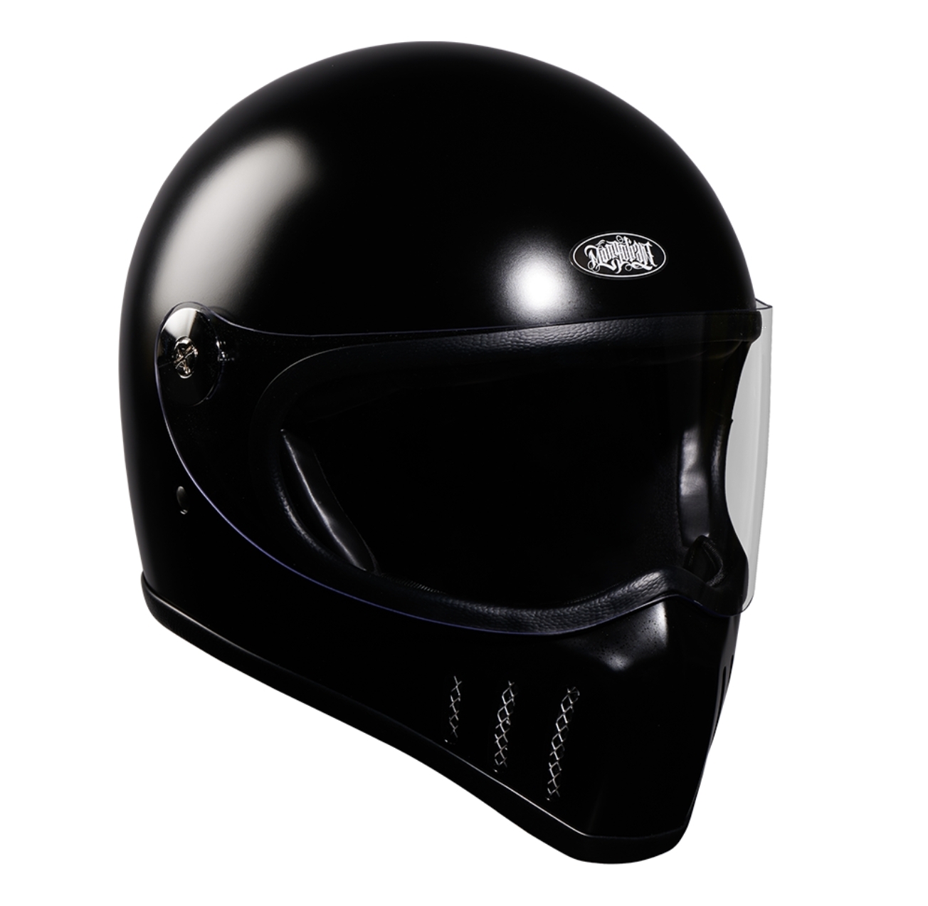 蒙古人 鎖鏡墨行者星戰帽【皮革黑】全罩式