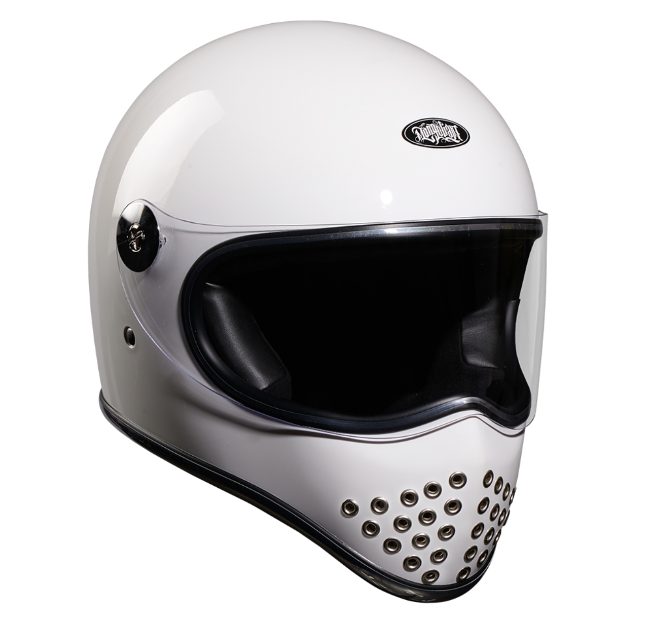 蒙古人 鎖鏡龐克星戰帽【亮白】全罩式