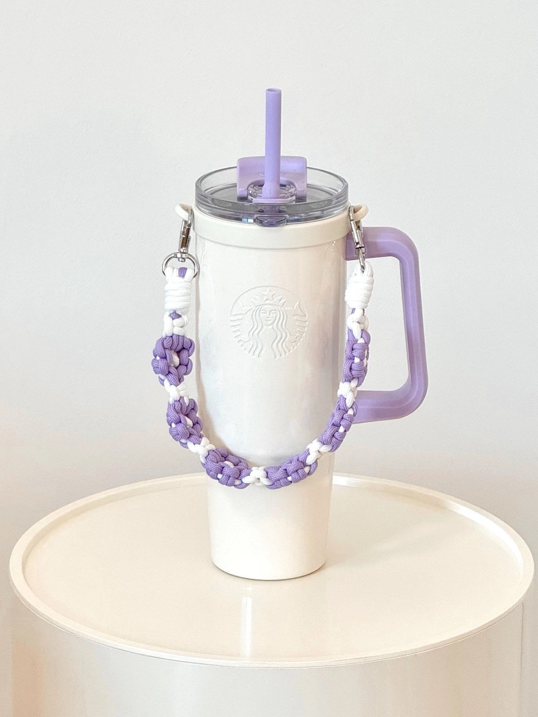 國外限定 星巴克 薰衣草紫 吸管冰壩杯 900ML