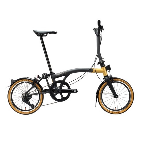 Brompton T Line Explore 12速摺車 - Ceratech Black Gold Mid