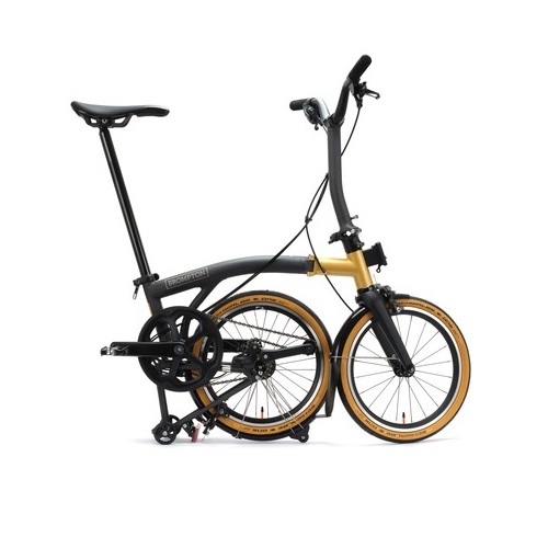 Brompton T Line Explore 12速摺車 - Ceratech Black Gold Mid