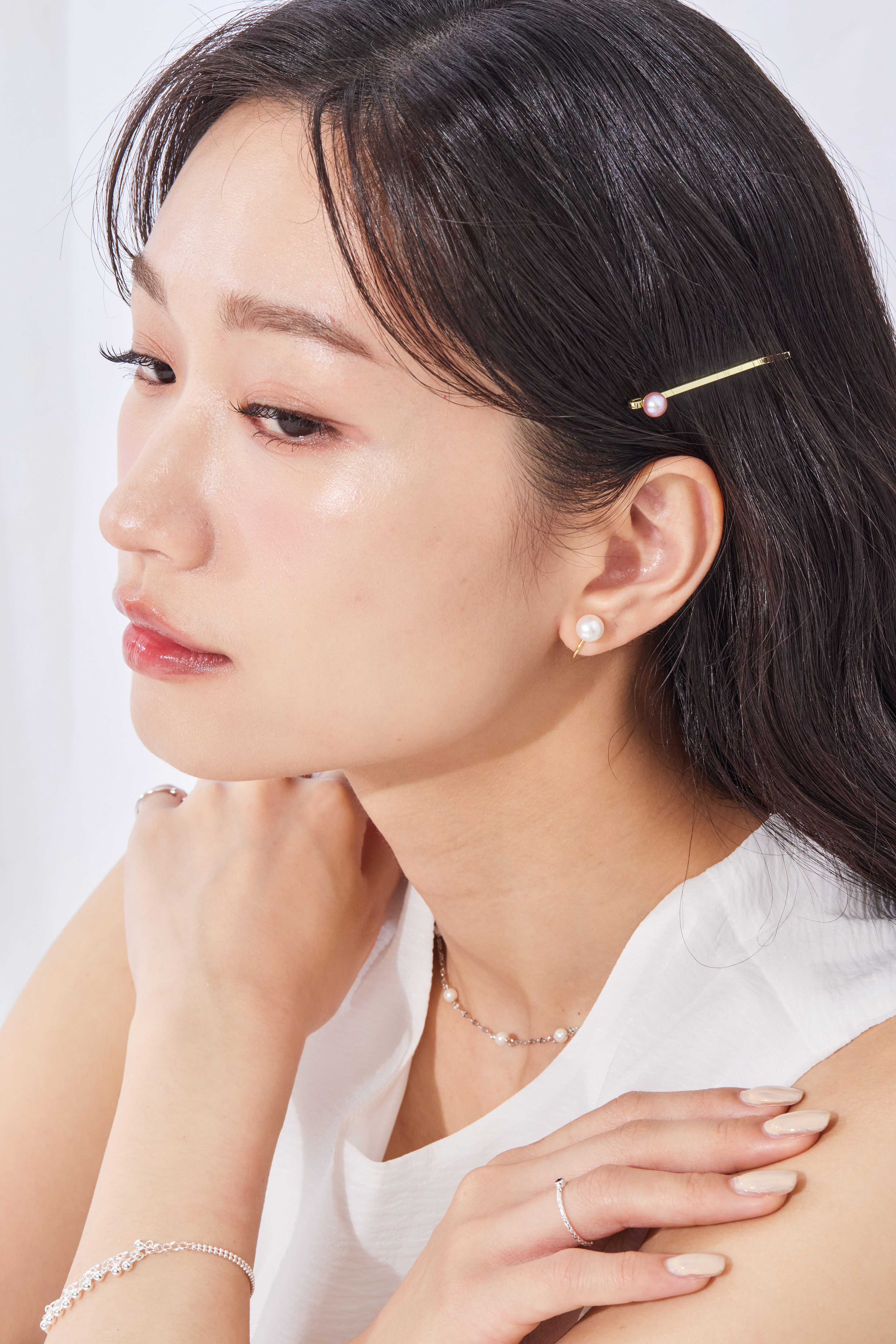 夾式珍珠耳環