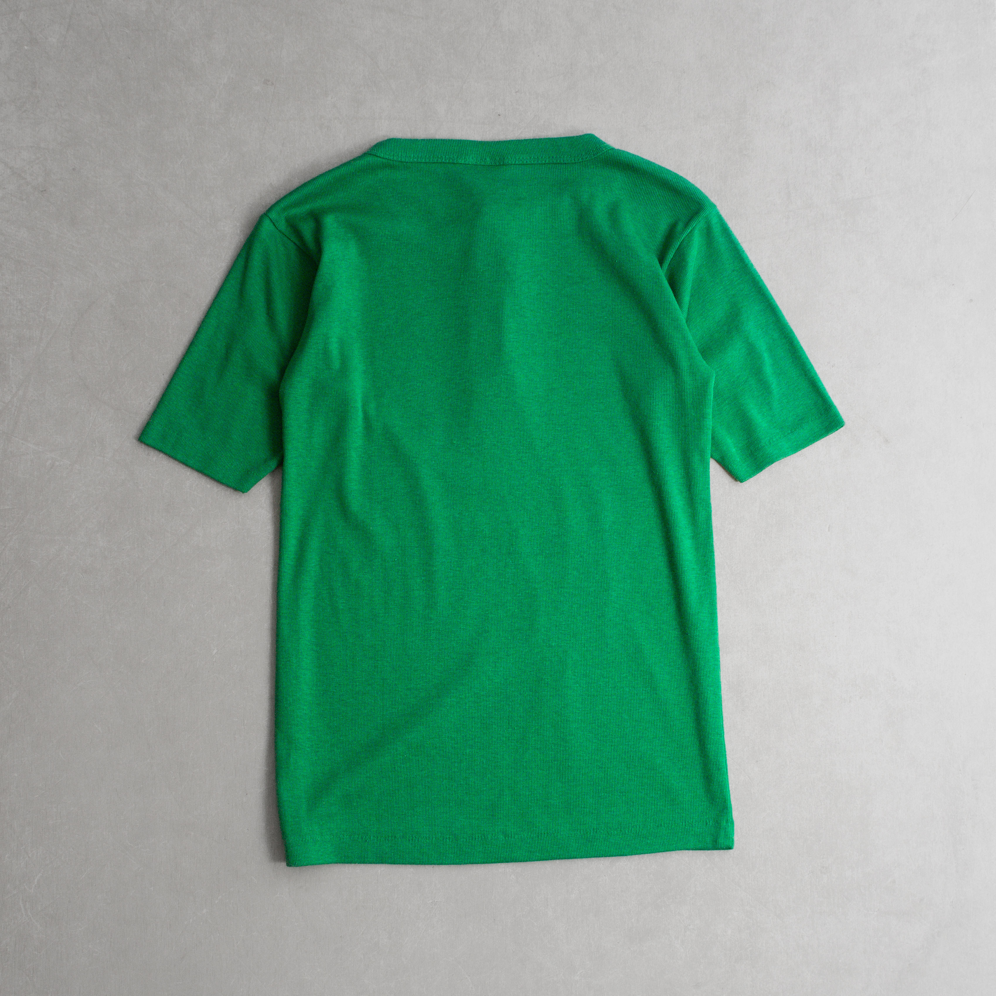 80-90S VINTAGE HENLEY TEE 美國製 綠色 亨利領 合身 短袖 T恤