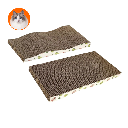 雙面可用波浪貓抓板(2入*1組)附1包貓草